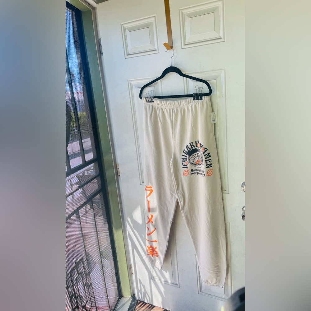 Cream Ramen Graphic Sweatpants